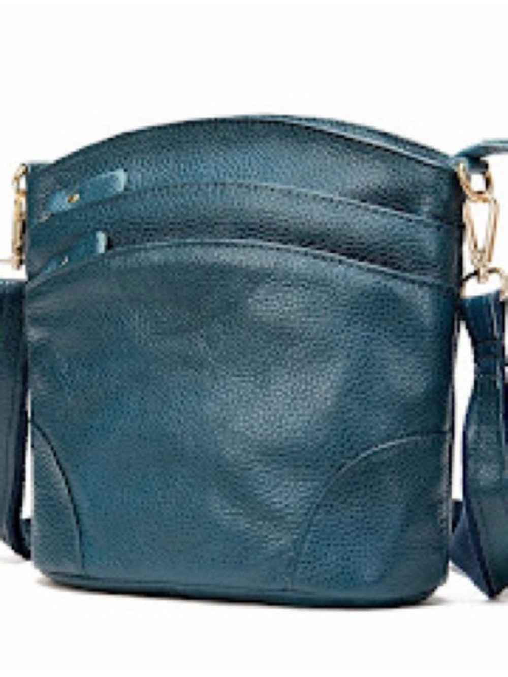 Brand new teal genuine leather Crossbody Bag - Women's Shoulder Purse